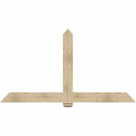 Ekena Millwork Eugene Rough Sawn Timber Gable Bracket, Douglas Fir, 84"W x 45"H x 4"D x 6"F, 13/12 Pitch GBW084X45X0406EUG00RDF